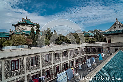 beautiful campus of Wuhan university in China Editorial Stock Photo