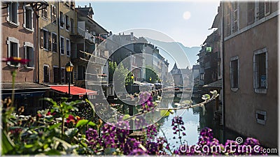 Beautiful canals of Annecy old town, France Stock Photo