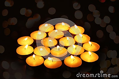 Beautiful candle lamps Stock Photo