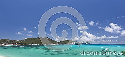 Beautiful Caribbean Beaches from Saint Martin, Sint Maarten Cari Stock Photo