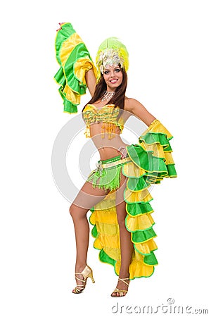 Beautiful carnival dancer Stock Photo