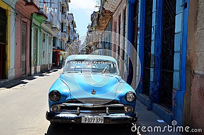 Beautiful cars of Cuba Editorial Stock Photo