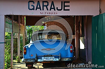 Beautiful cars of Cuba, in Vinales Editorial Stock Photo