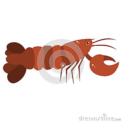 Beautiful cartoon illustration with colorful sea animals omar on white background for print design. Kid graphic. Vector Illustration