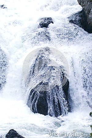 A beautiful cascading waterfall Stock Photo