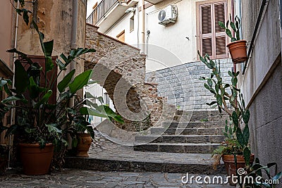 The beautiful Castelmola Italy Stock Photo