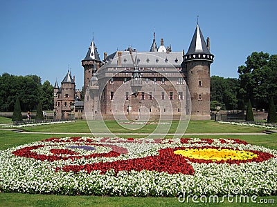 Beautiful castle De Haar, Utrecht, Netherlands. Editorial Stock Photo
