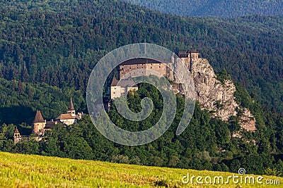 Beautiful castle Oravsky Podzamok near Dolny Kubin in Slovakia Stock Photo