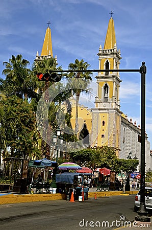 Beautiful cathedral downtown Mazatlan Editorial Stock Photo