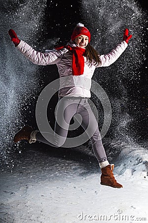 Jump happiness Stock Photo