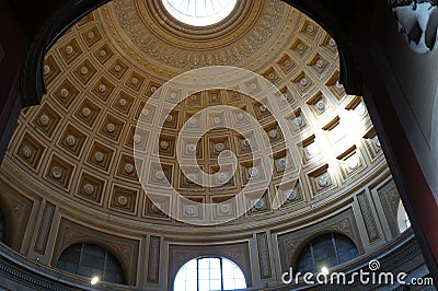 Beautiful ceiling of dome of Italian building Stock Photo