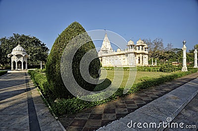 Beautiful Cenotaph(Chattri) of Madhavrao Scindia at Shivpuri Editorial Stock Photo