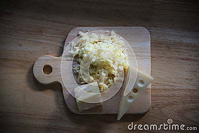 Beautiful cheeses in the kitchen Stock Photo