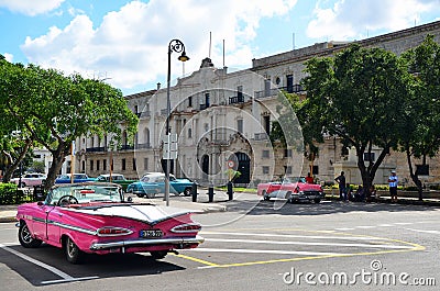 Beautiful Chevrolets in old Havana Editorial Stock Photo