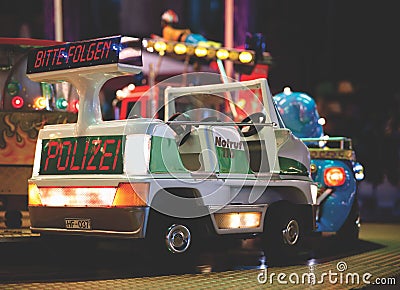 A beautiful children's carousel on the market square in Halle an der Saale, Saxony-Anhalt Editorial Stock Photo