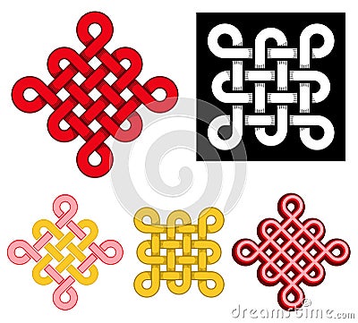 Beautiful Chinese knot Vector Illustration