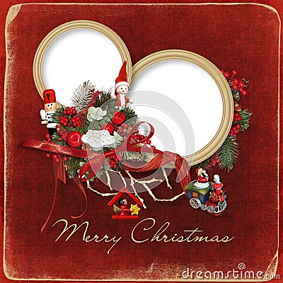 Beautiful Christmas frame Stock Photo