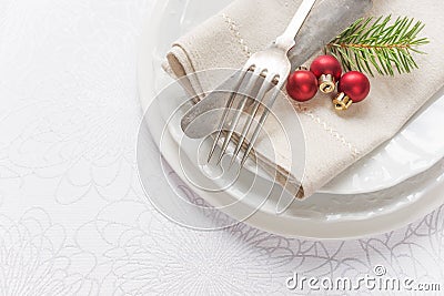 Beautiful Christmas table Stock Photo