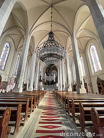 The beautiful church of Ditrau Editorial Stock Photo