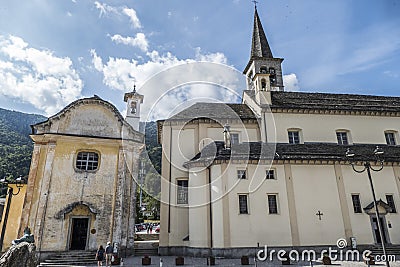 beautiful church in VIgezzo Valley Editorial Stock Photo