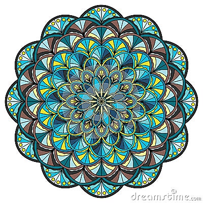 Beautiful circle mandala Vector Illustration