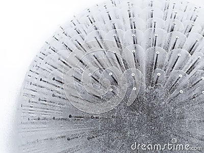 Beautiful circular fountain on white background Stock Photo