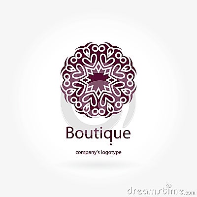 Beautiful circular logo. Vintage. Islam, Arabic, Indian and ottoman Vector Illustration