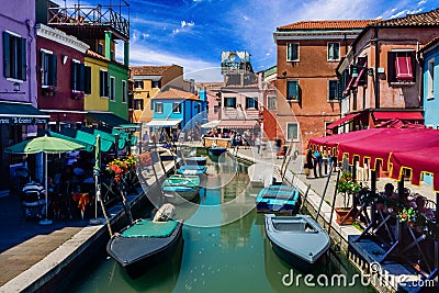 Beautiful City of Burano Italy Stock Photo