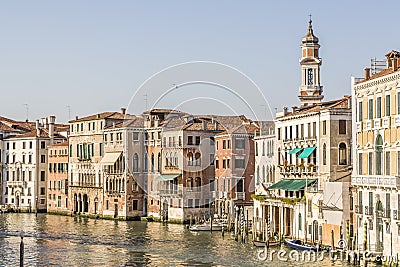 Beautiful classical buildings on the Grand Canal, Venice Stock Photo