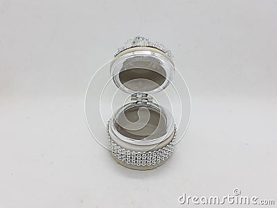 Beautiful Classy Modern Jewelry Case in White Isolated ackground Stock Photo