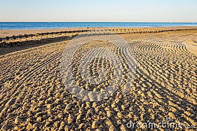 The beautiful and clean beaches of Barcelona Stock Photo