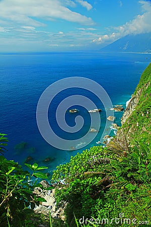 Beautiful Cliff in Hualien, Taiwan Stock Photo