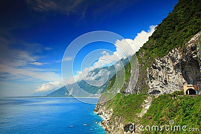 Beautiful Cliff in Hualien, Taiwan Stock Photo