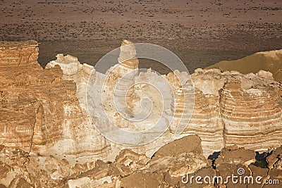 Beautiful cliffs in the canyon of the Ustyurt plateau Stock Photo