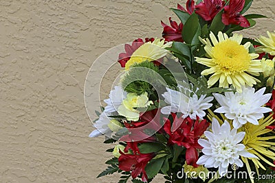 This is a Colorful Bouquet of Many Cut flowers Flowers Stock Photo