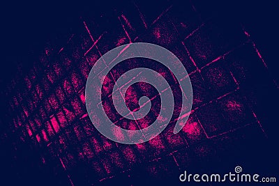 Beautiful closeup textures abstract tiles and dark black pink color glass pattern wall background and art wallpaper Stock Photo