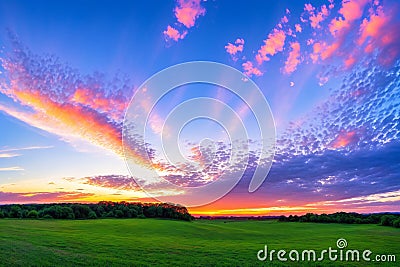 a beautiful clouds sky sunrise. Stock Photo