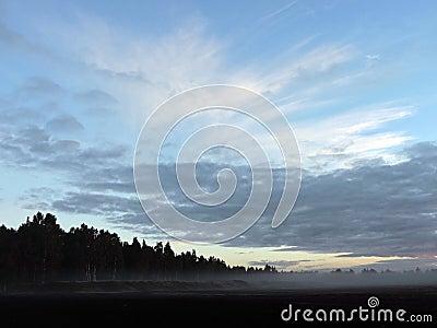 Colorful sunrise, Lithuania Stock Photo