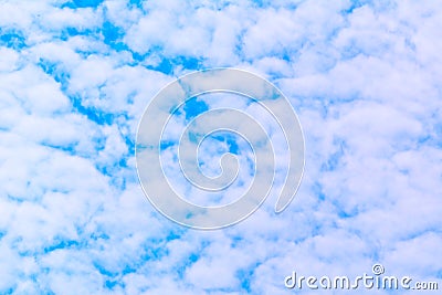 Beautiful clounds on blue sky in sunshine day. Stock Photo