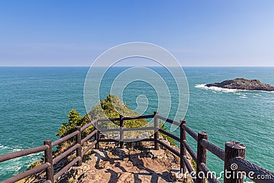 Beautiful coastline of Hyuga cape in Miyazaki, Kyushu. Stock Photo