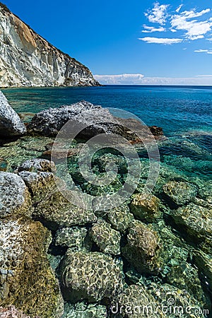 the beautiful coasts of Ponza Stock Photo
