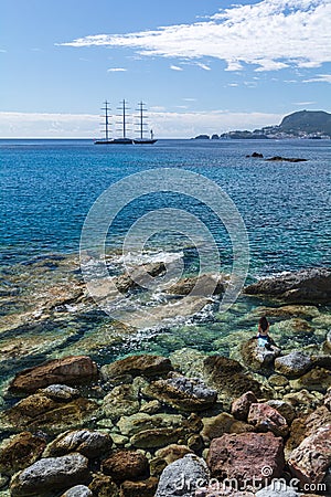 the beautiful coasts of Ponza Stock Photo