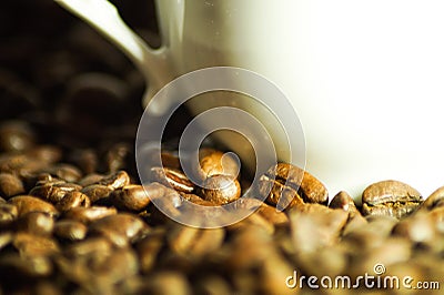 Beautiful coffee beans as a background picture Stock Photo