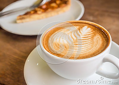beautiful coffee pattern with pie background Stock Photo