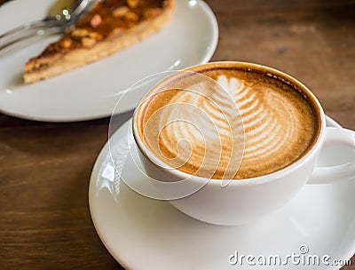beautiful coffee pattern with pie background Stock Photo