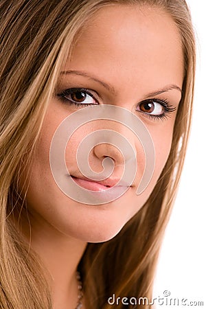 Beautiful college girl Stock Photo