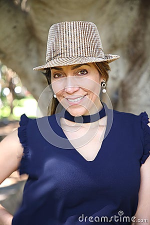 Beautiful Colombian woman Stock Photo