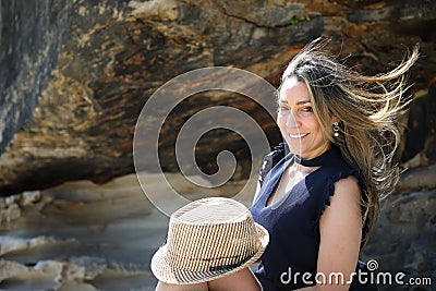 Beautiful Colombian woman Stock Photo