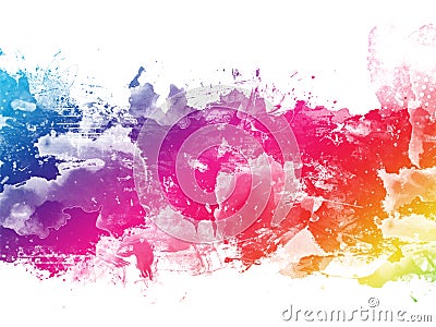 Colorful Abstract Artistic Watercolor Paint Background Stock Photo