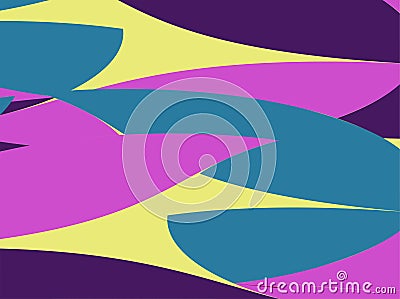 Beautiful of Colorful Art Purple, Yellow and Pink, Abstract Modern Shape. Image for Background or Wallpaper Stock Photo